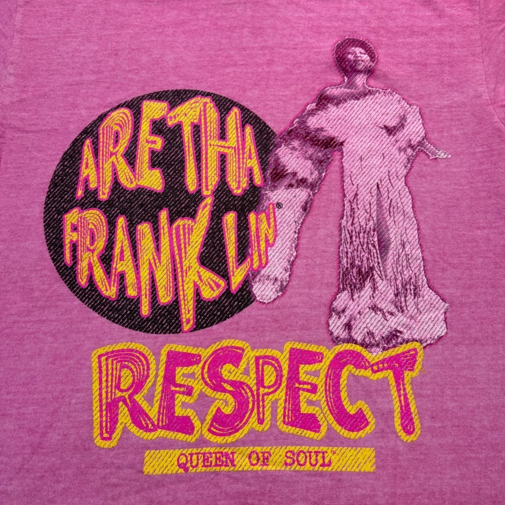 Aretha Franklin Graphic Tee Women S Pink Respect Queen of Soul Cotton T-Shirt